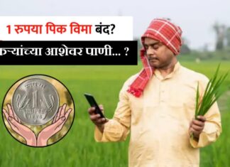 पिक विमा योजनेचा अंत की शेतकऱ्यांच्या आशेवर पाणी? ; शेतकरी पुन्हा अडचणीत; एक रुपयात विमा बंद, आता हजारोंचा भार…