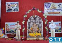 गणपती बाप्पांचा अनोखा संदेश; ‘हेल्मेट घाला, वाहतूक नियम पाळा!’