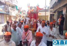 वाडेगाव येथे गणेश विसर्जन मिरवणूक शांततेत
