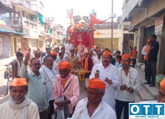 वाडेगाव येथे गणेश विसर्जन मिरवणूक शांततेत